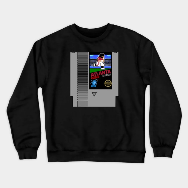 Atlanta Football 8 bit cartridge design Crewneck Sweatshirt by MulletHappens